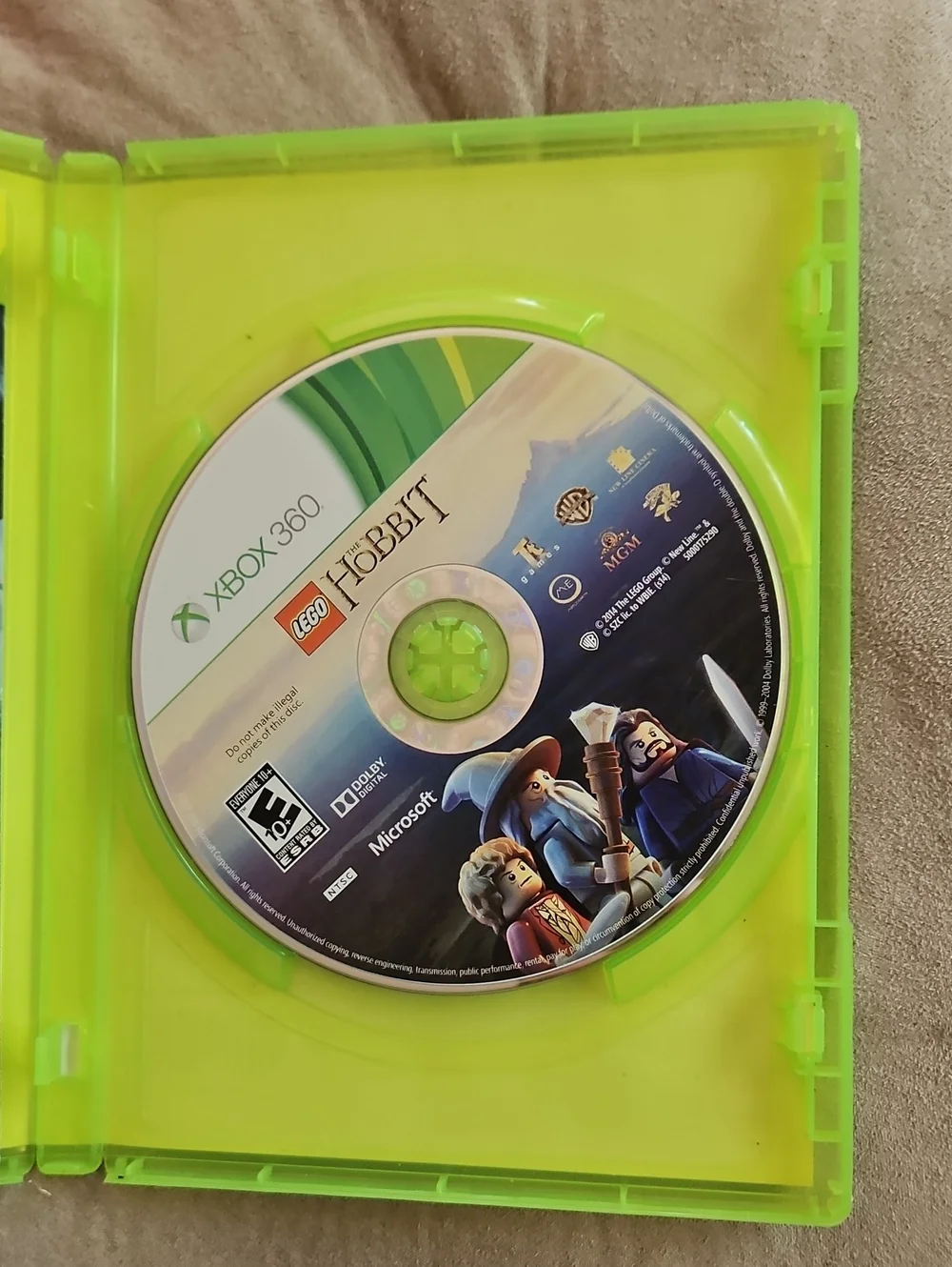 Lego The Hobbit Xbox 360 Game Case & Manual
